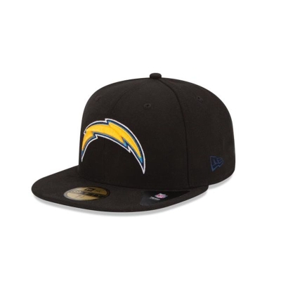 Black Los Angeles Chargers Hat - New Era NFL 59FIFTY Fitted Caps USA1784029